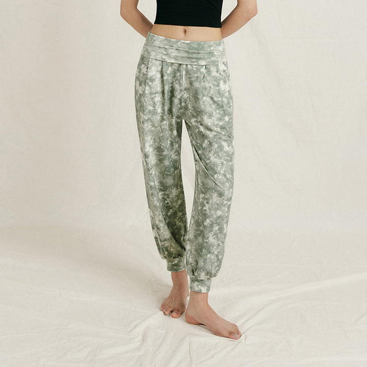 Olivenorma High Waist Pleated Cuffed Harem Casual Yoga Women's Pants - image 3