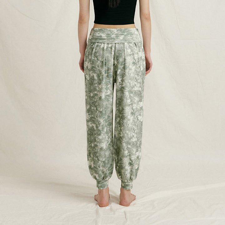 Olivenorma High Waist Pleated Cuffed Harem Casual Yoga Women's Pants - image 4