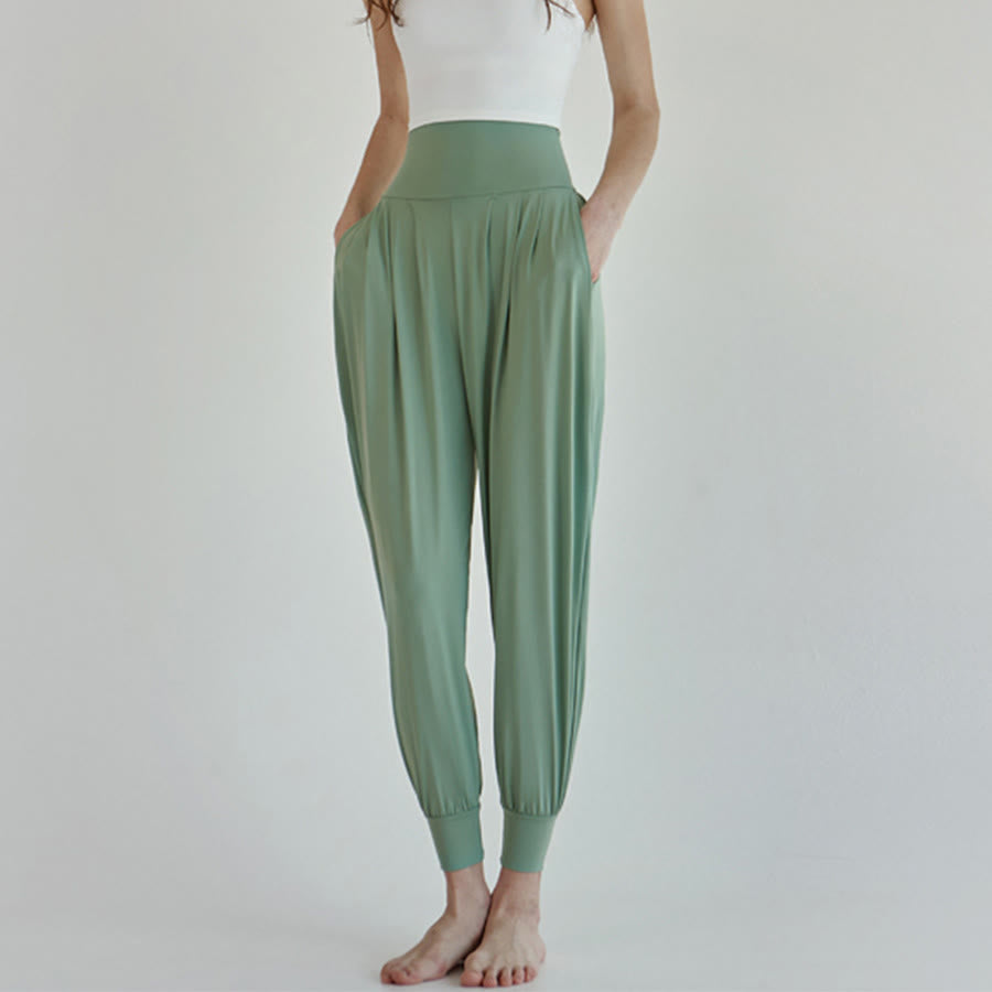 Olivenorma Ultra High Waist Pleated Loose Harem Jogger Yoga Women's Pants - image 24