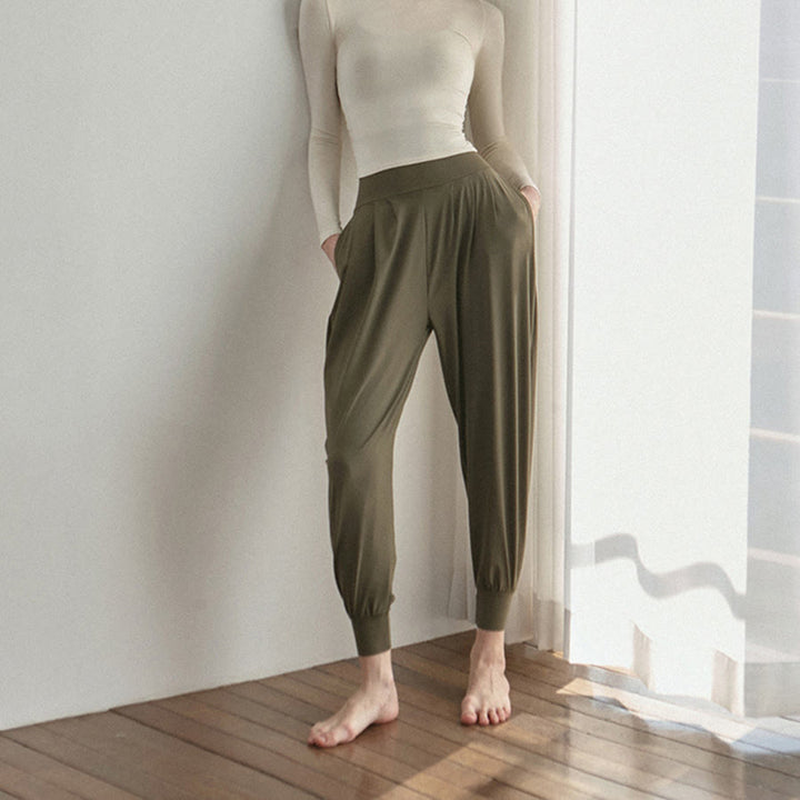 Olivenorma Ultra High Waist Pleated Loose Harem Jogger Yoga Women's Pants - image 18