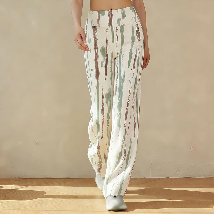 Olivenorma High Waist Wide Leg Flowy Casual Yoga Women's Pants - Iridescent Brown-Green Glaze - XL - image 8