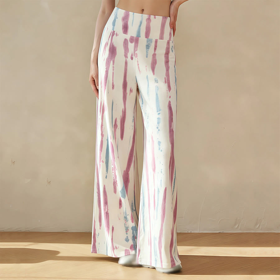 Olivenorma High Waist Wide Leg Flowy Casual Yoga Women's Pants - Iridescent Violet-Blue Glaze - XL - image 0