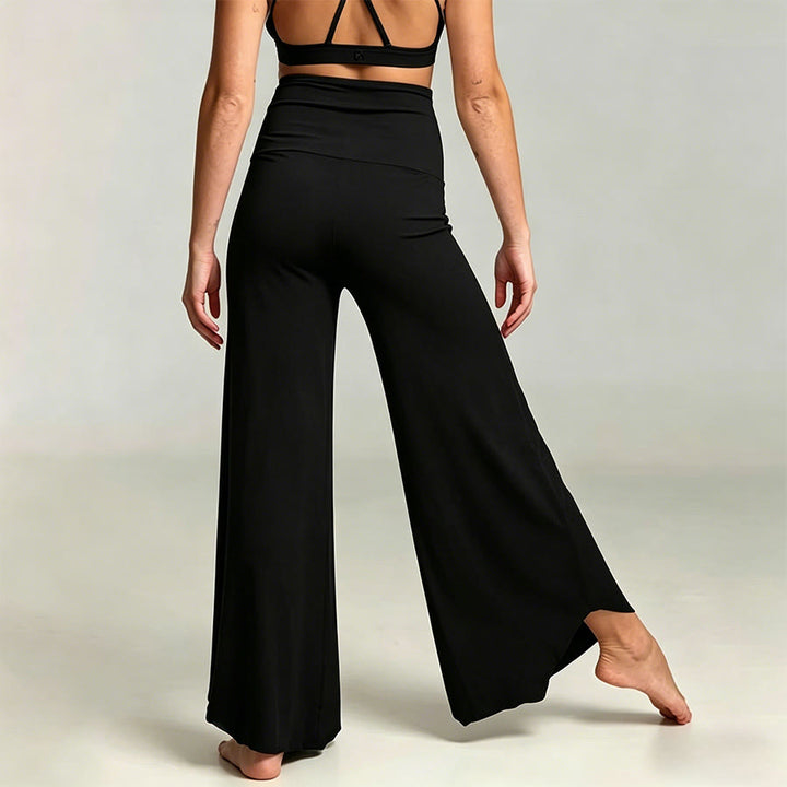Olivenorma High Waist Shirred Loose Straight Leg Yoga Women's Pants - image 1
