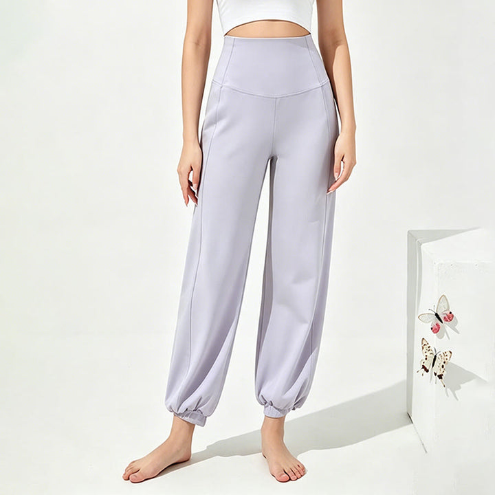 Olivenorma High Waist Ankle Length Harem Loose Yoga Women's Pants - Light Purple - XL - image 9