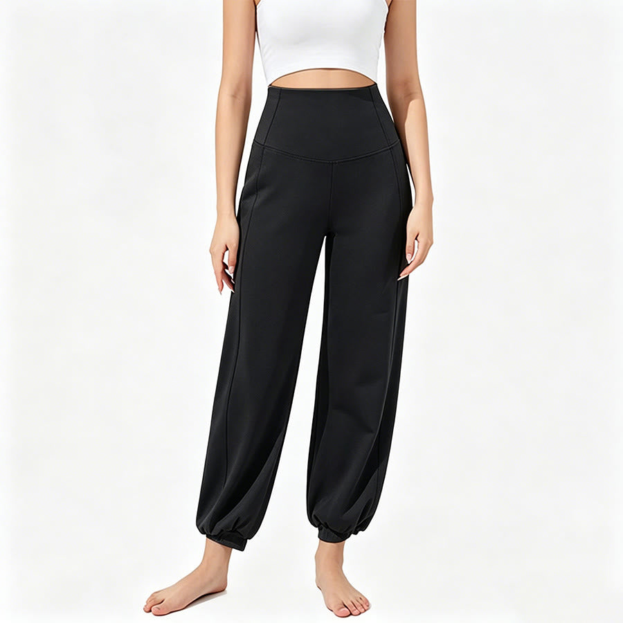 Olivenorma High Waist Ankle Length Harem Loose Yoga Women's Pants - Black - XL - image 7