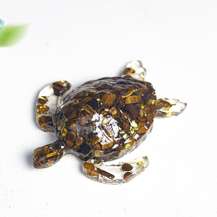 Olivenorma Calm & Steady Journey Turtle Gemstone Decoration - Tiger Eye - With Card - image 9