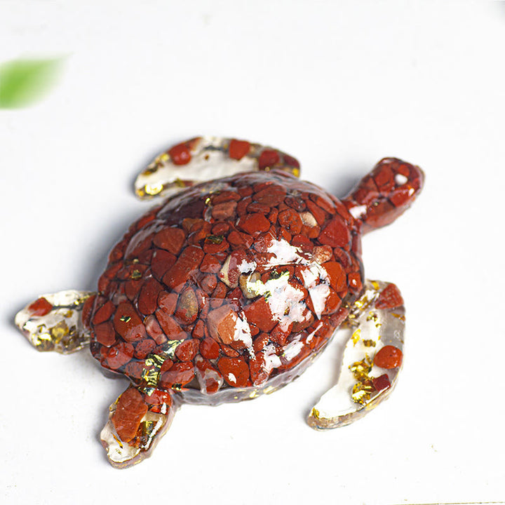 Olivenorma Calm & Steady Journey Turtle Gemstone Decoration - Red Jasper - With Card - image 13