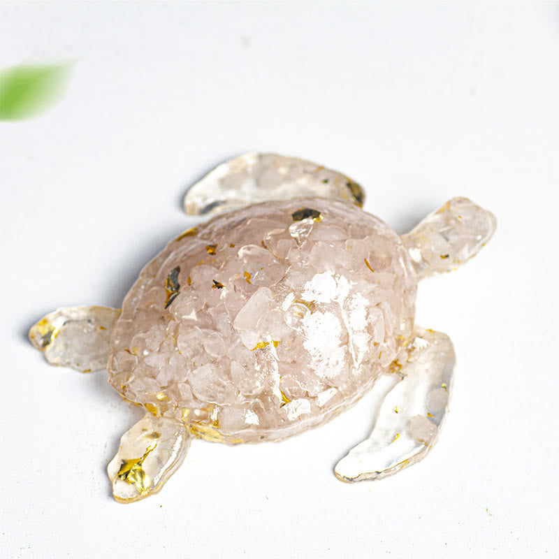 Olivenorma Calm & Steady Journey Turtle Gemstone Decoration - Rose Quartz - With Card - image 4