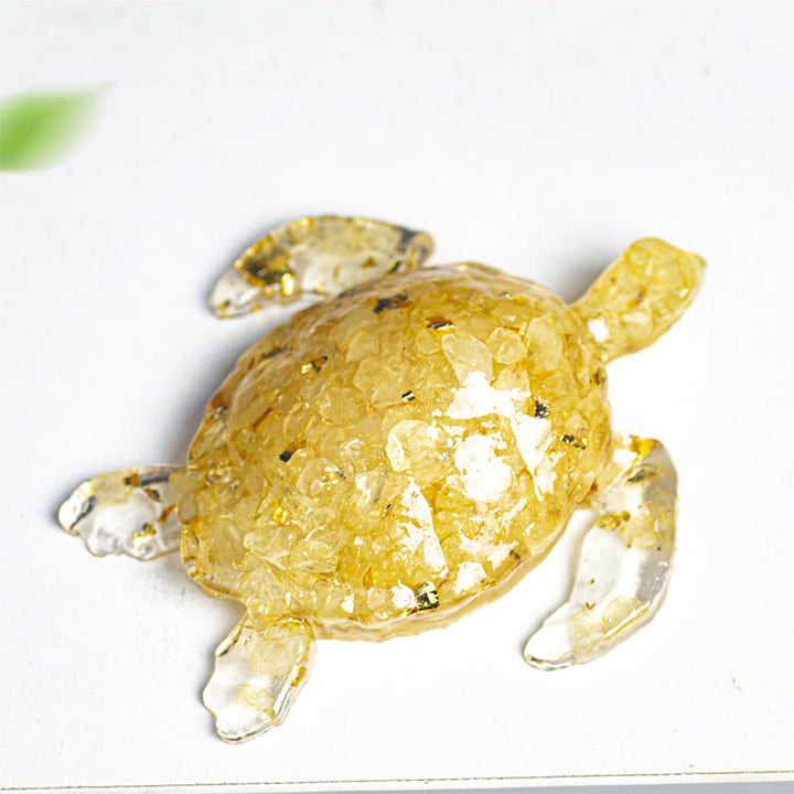 Olivenorma Calm & Steady Journey Turtle Gemstone Decoration - Citrine - With Card - image 24