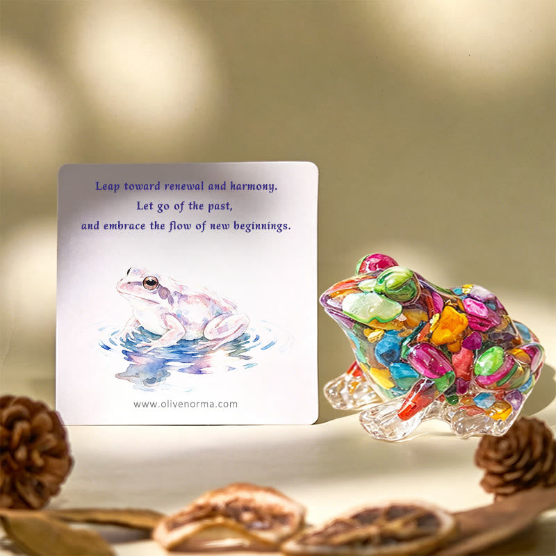 Olivenorma Renewal Leap Gem Frog Figurine Gemstone Decoration - image 0