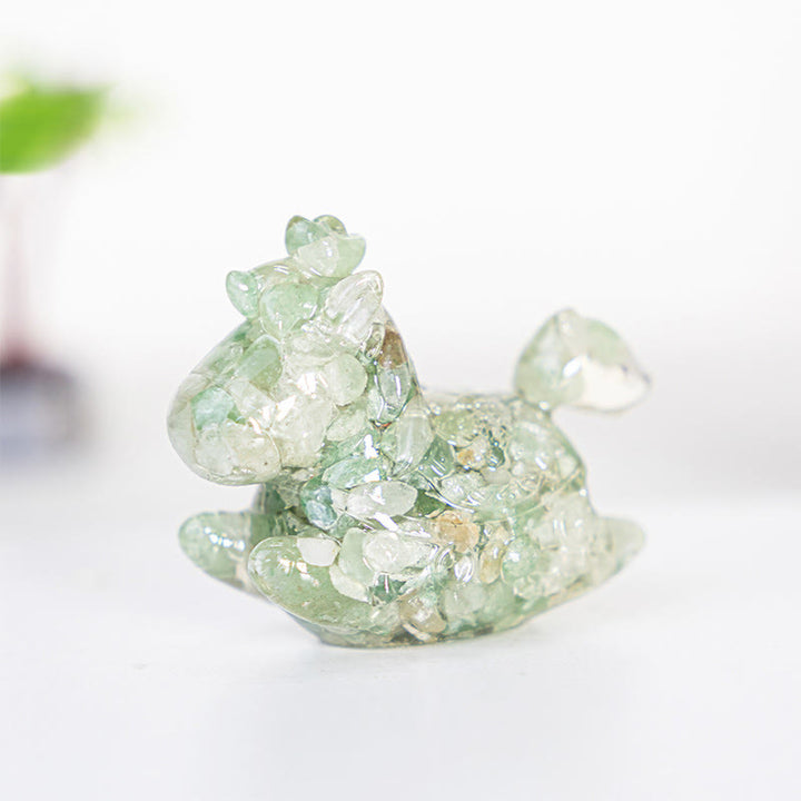 Olivenorma Dream & Wonder Spirit Unicorn Gemstone Decoration - Green Aventurine - Non-Rotatable Style - With Card - image 17