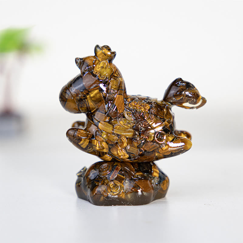 Olivenorma Dream & Wonder Spirit Unicorn Gemstone Decoration - Tiger's Eye - Rotatable Style - With Card - image 28