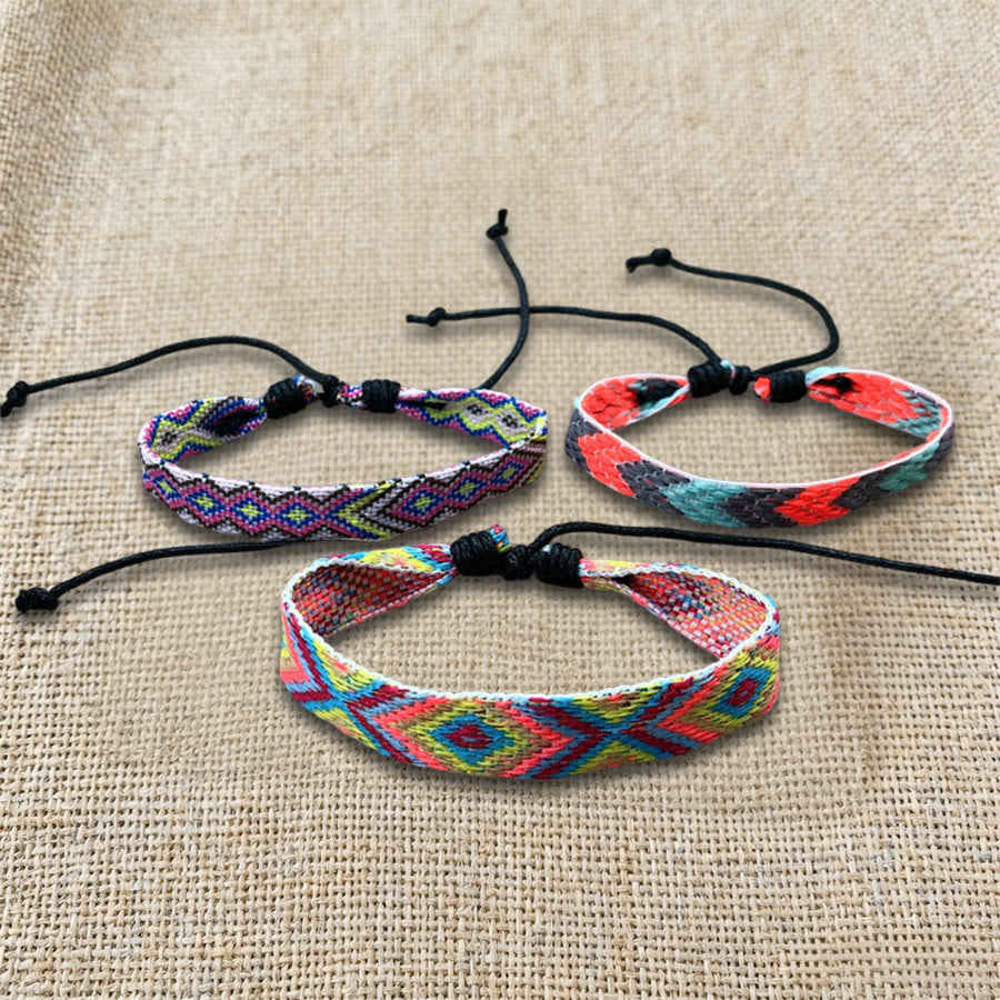 Olivenorma Premium Thread Handmade Multicolor Boho Ethnic Braided Bracelet - image 5