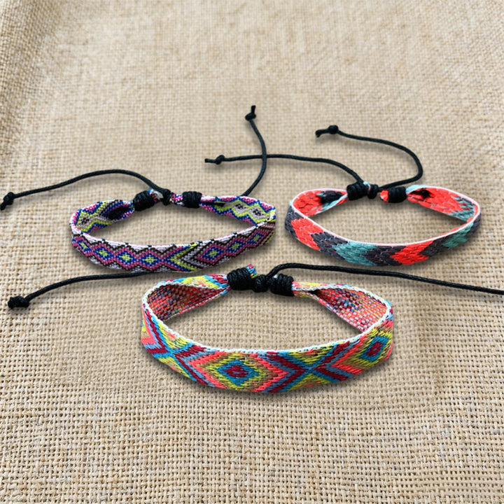 Olivenorma Premium Thread Handmade Multicolor Boho Ethnic Braided Bracelet - image 5