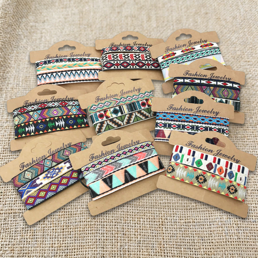 Olivenorma Premium Thread Handmade Multicolor Boho Ethnic Braided Bracelet - image 40