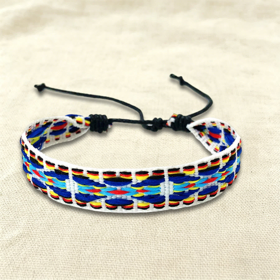 Olivenorma Casual Boho Adjustable Everyday Wear Braided Bracelet - Multicolor Aztec - image 8
