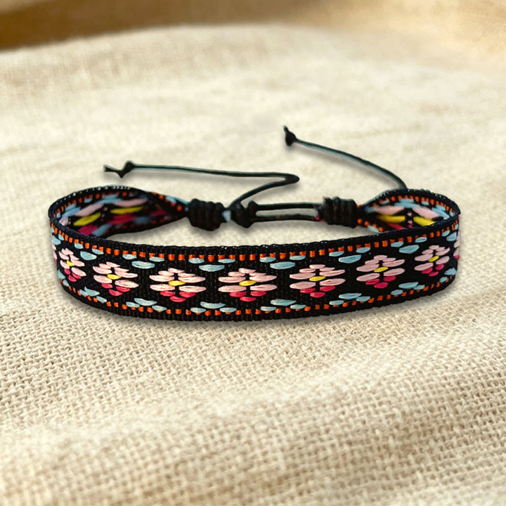 Olivenorma Multicolor Tribal Pattern Adjustable Friendship Braided Bracelet - Multicolor Floral - image 27