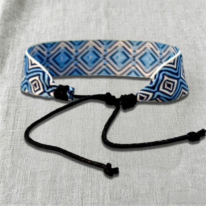 Olivenorma Ornate Tribal Pattern Handwoven Ethnic Braided Bracelet - image 13