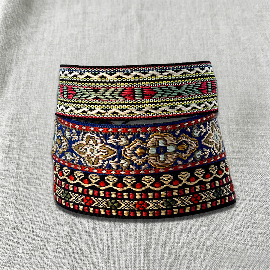 Olivenorma Ornate Tribal Pattern Handwoven Ethnic Braided Bracelet - image 0