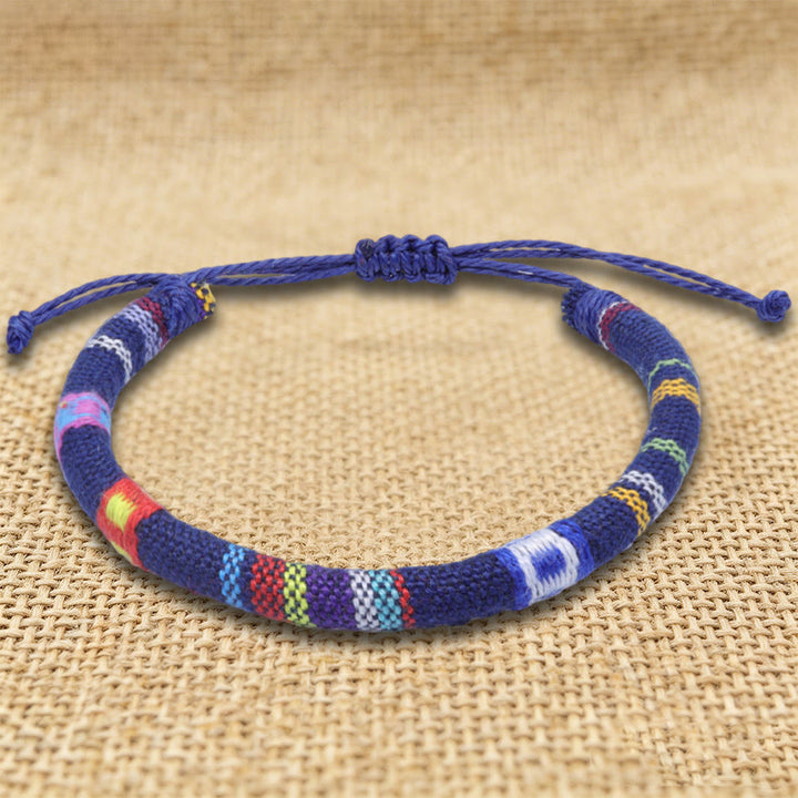 FREE Today: Bohemian Ethnic Pattern Handmade Cotton Thread Friendship Braided Bracelet - Navy Aztec - image 11