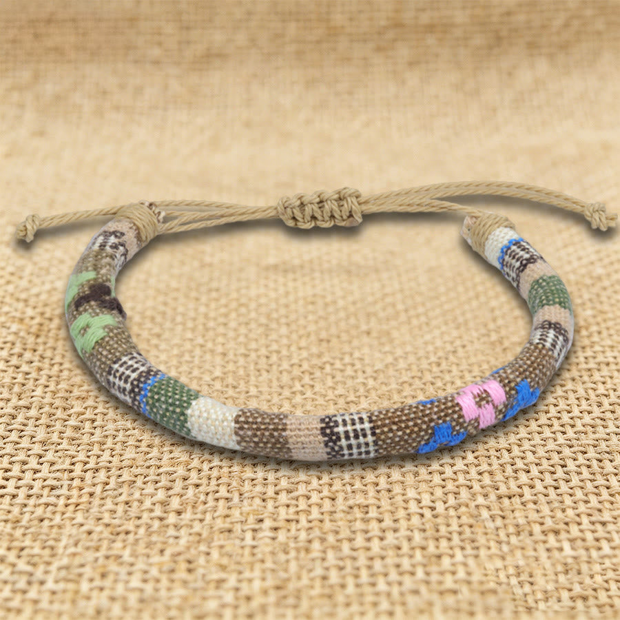 FREE Today: Bohemian Ethnic Pattern Handmade Cotton Thread Friendship Braided Bracelet - Beige Tribal - image 12