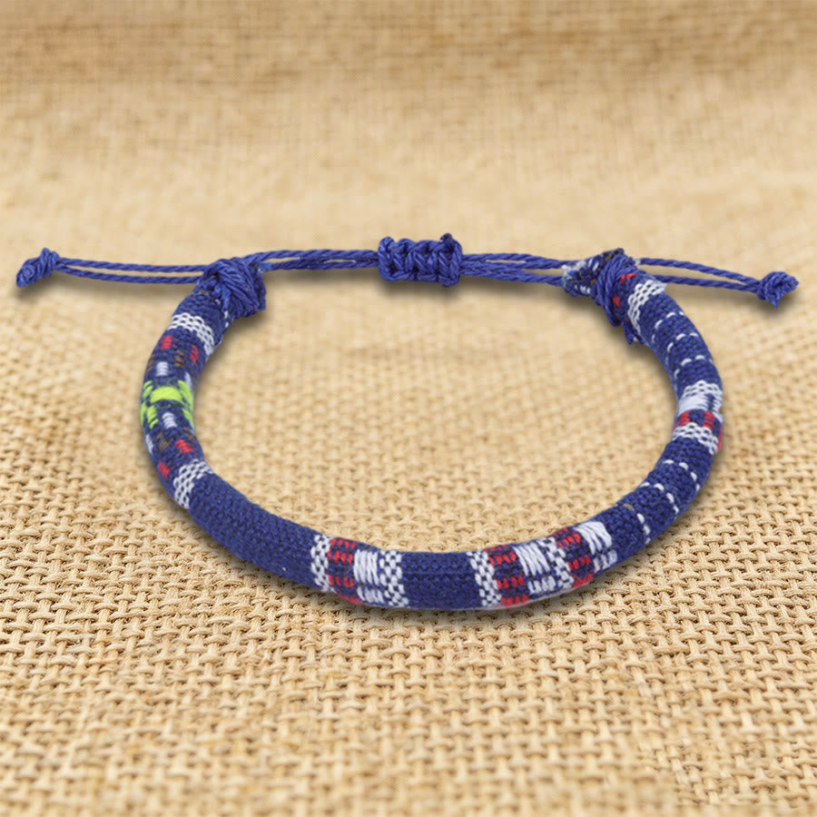 FREE Today: Bohemian Ethnic Pattern Handmade Cotton Thread Friendship Braided Bracelet - Navy Stripes - image 27