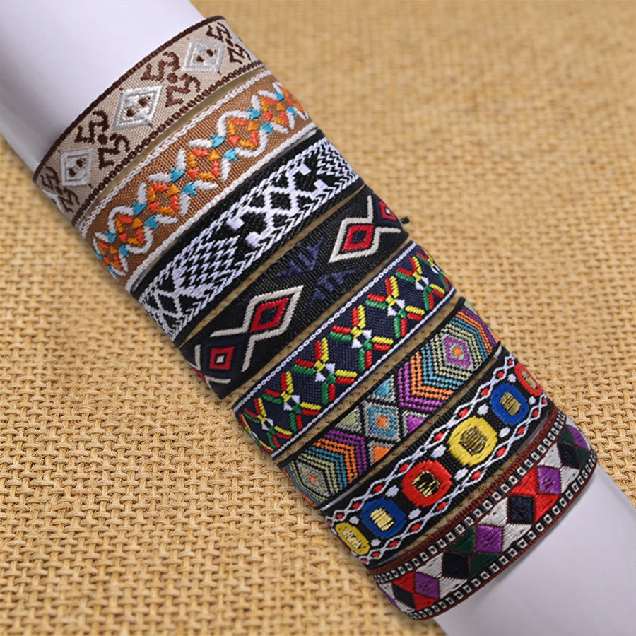 Olivenorma Handmade Ethnic Aztec Geometric Sliding Knot Friendship Braided Bracelet - image 9
