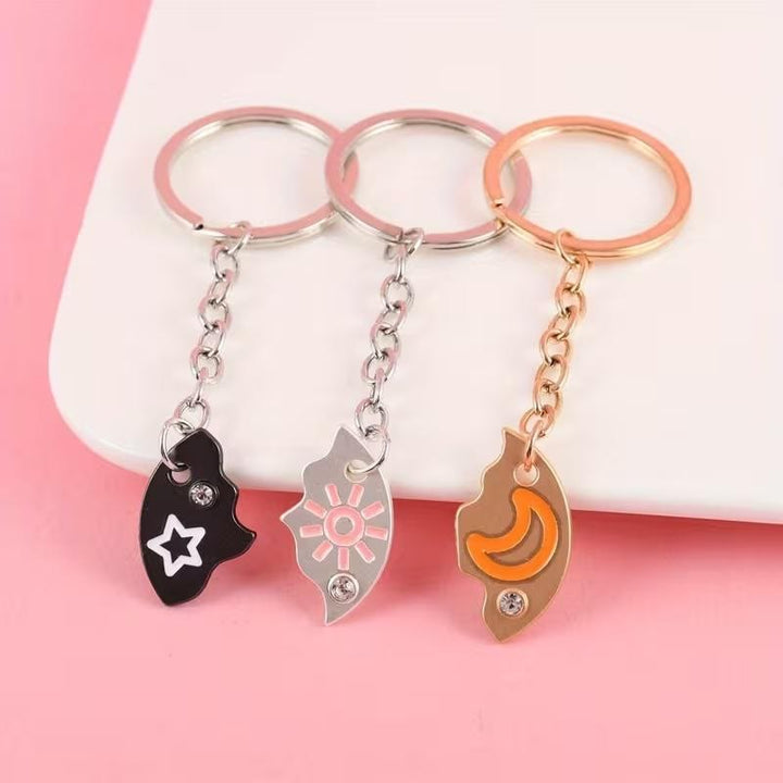 FREE Today: 3Pcs Star Moon Sun BFF Necklace Keychian - Keychian - image 10