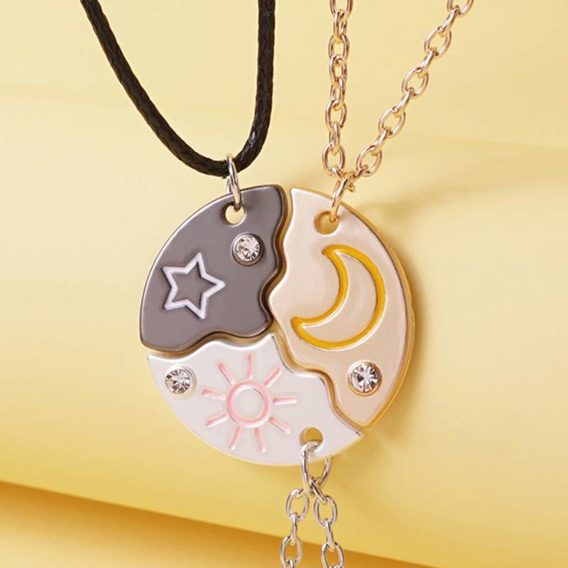 FREE Today: 3Pcs Star Moon Sun BFF Necklace Keychian - image 2