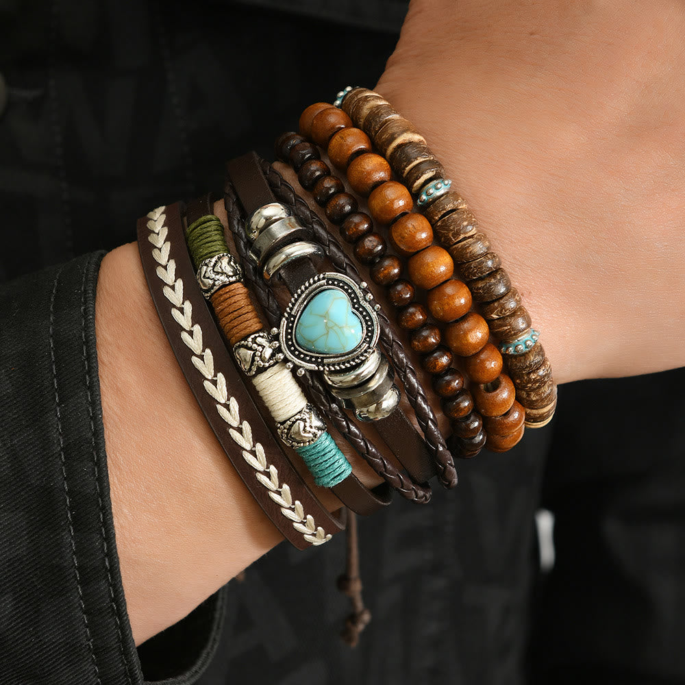 FREE Today: Women's Boho Beaded Layered Charm Bracelet 6Pcs Set - image 10