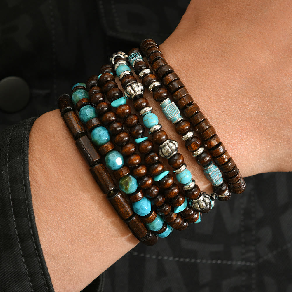 FREE Today: Women's Boho Beaded Layered Charm Bracelet 6Pcs Set - image 20
