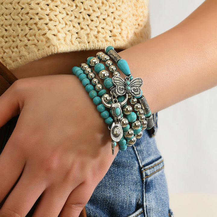 FREE Today: Women's Boho Beaded Layered Charm Bracelet 6Pcs Set - image 44