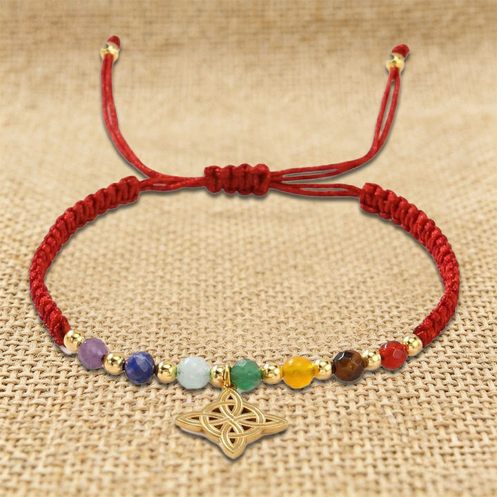 Olivenorma Handcrafted Chakra Bead Witches Knot Women's Woven Bracelet - image 2