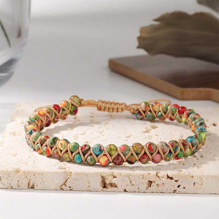 Olivenorma Adjustable Drawstring Handmade Woven Beaded Bracelet - image 15