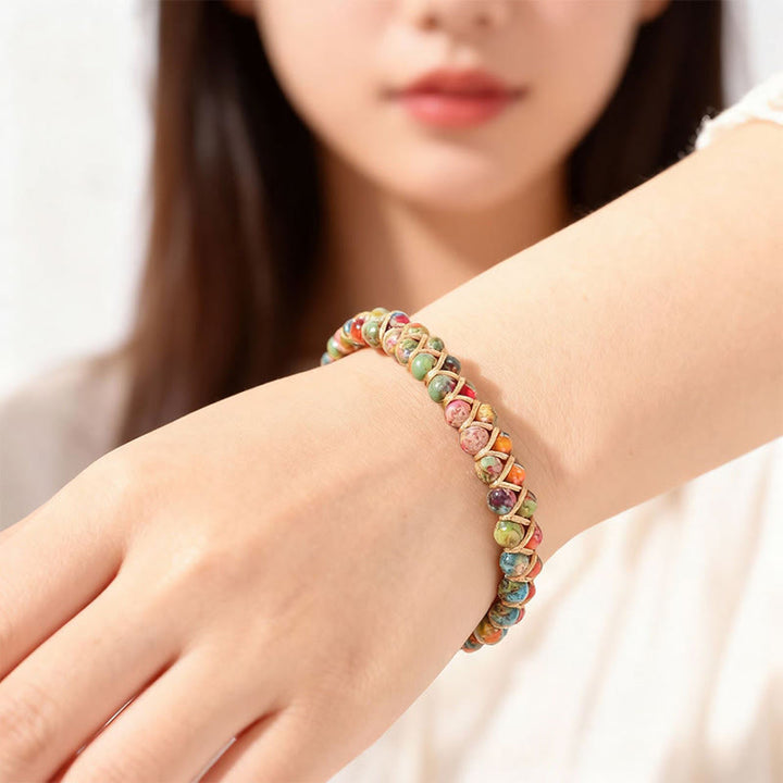 Olivenorma Adjustable Drawstring Handmade Woven Beaded Bracelet - image 14