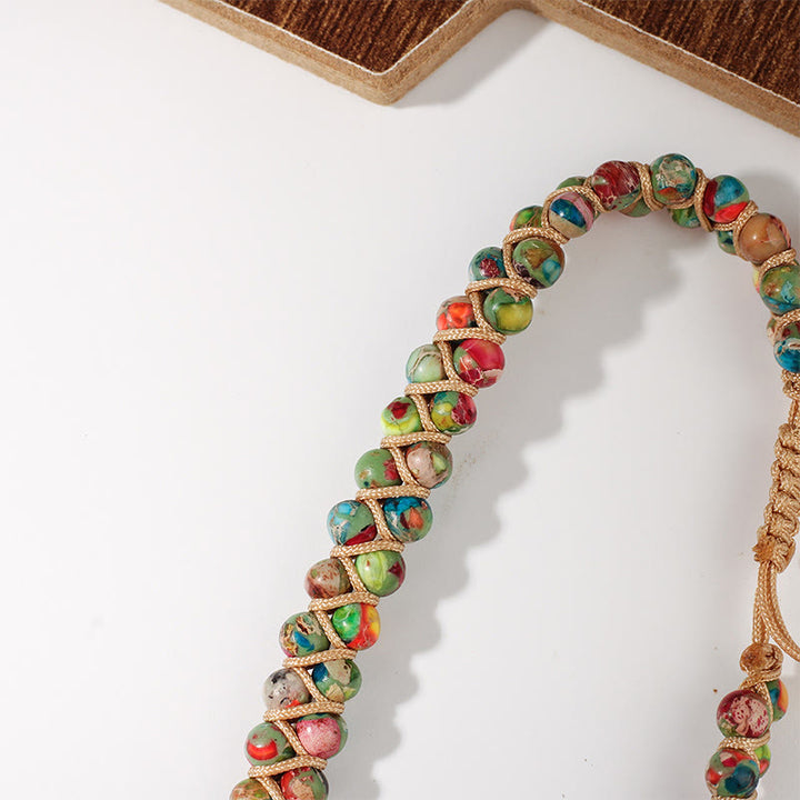 Olivenorma Adjustable Drawstring Handmade Woven Beaded Bracelet - image 18