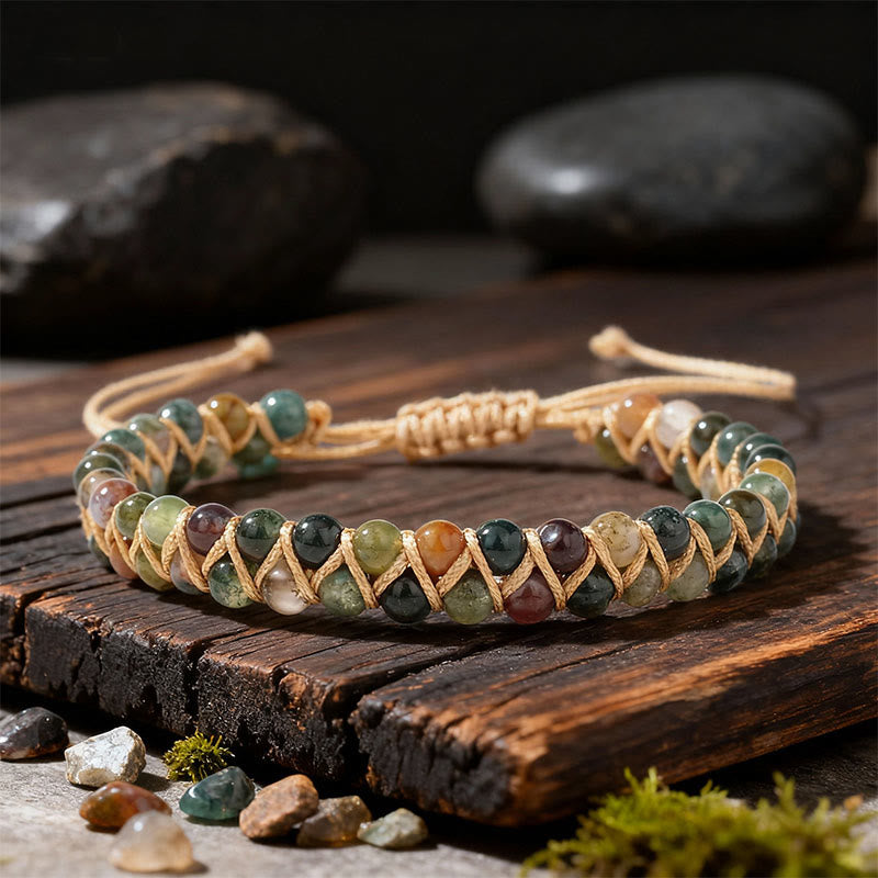 Olivenorma Adjustable Drawstring Handmade Woven Beaded Bracelet - image 3