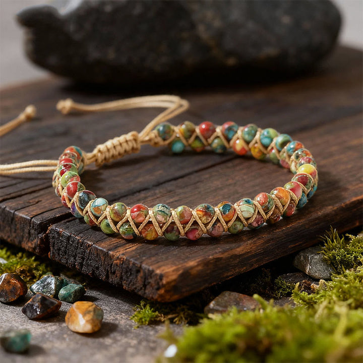 Olivenorma Adjustable Drawstring Handmade Woven Beaded Bracelet - image 8