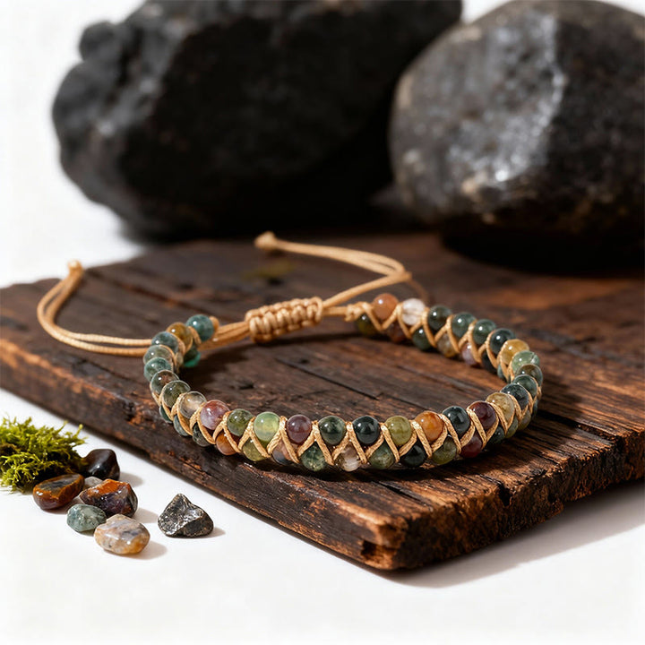 Olivenorma Adjustable Drawstring Handmade Woven Beaded Bracelet - image 4