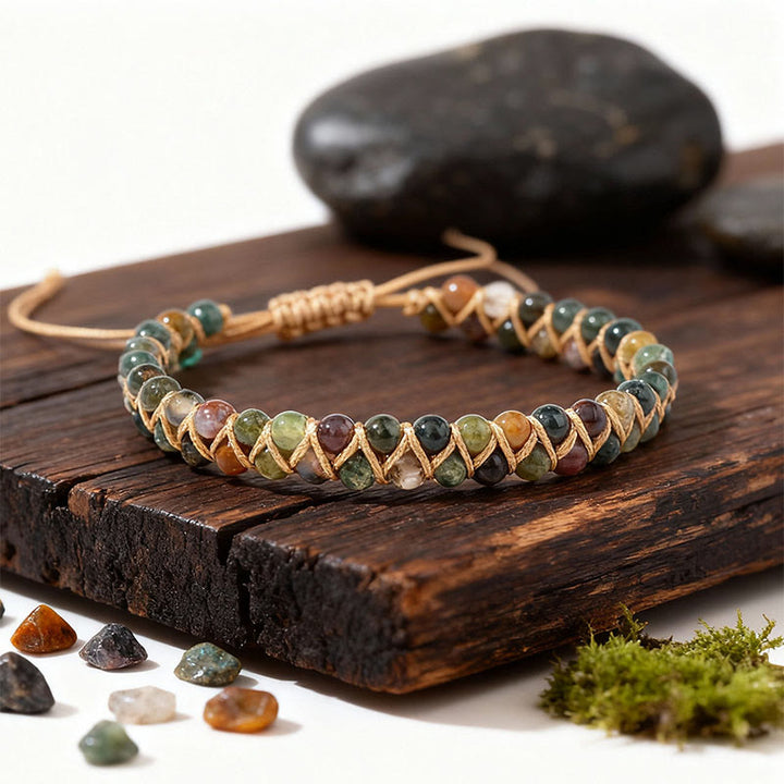 Olivenorma Adjustable Drawstring Handmade Woven Beaded Bracelet - image 2