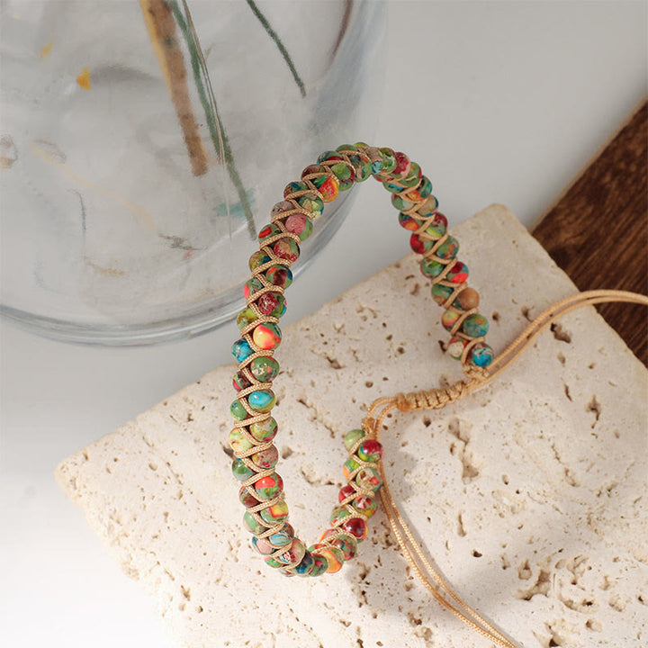 Olivenorma Adjustable Drawstring Handmade Woven Beaded Bracelet - image 16