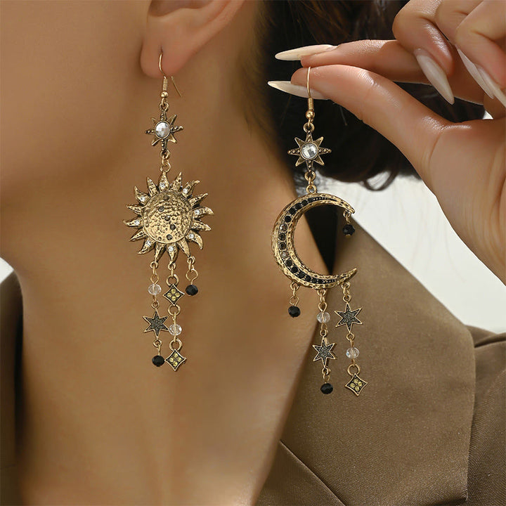 FREE Today: Retro Sun Moon and Stars Celestial Boho Earrings - Bronze - image 8