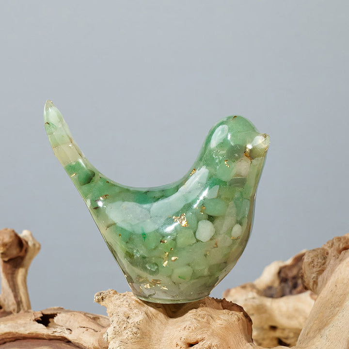 Olivenorma Natural Crystal Bird Sculpture Gemstone Decoration - Green Aventurine - Large: 7.5*6cm - image 69