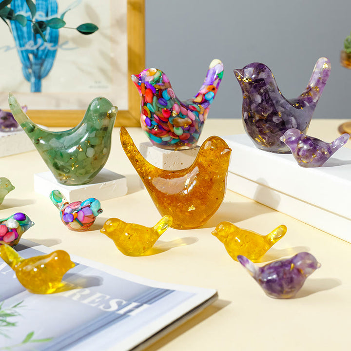Olivenorma Natural Crystal Bird Sculpture Gemstone Decoration - image 72