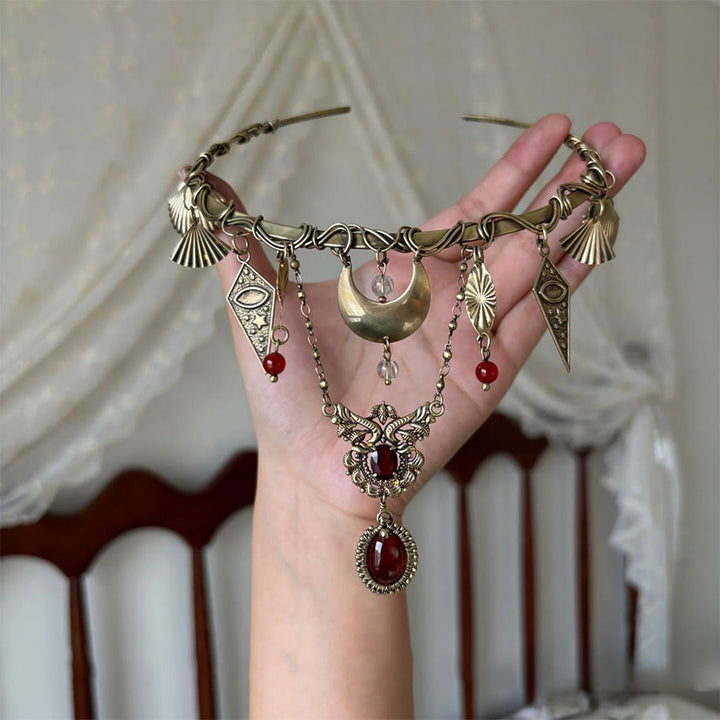 FREE Today: Red Crystal Moon Pagan Goddess Witch's Oath Choker Necklace - image 3