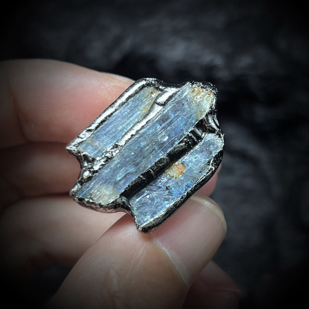 FREE Today: Irregular combination of Three Raw Stone Blue Kyanite Ring - image 1