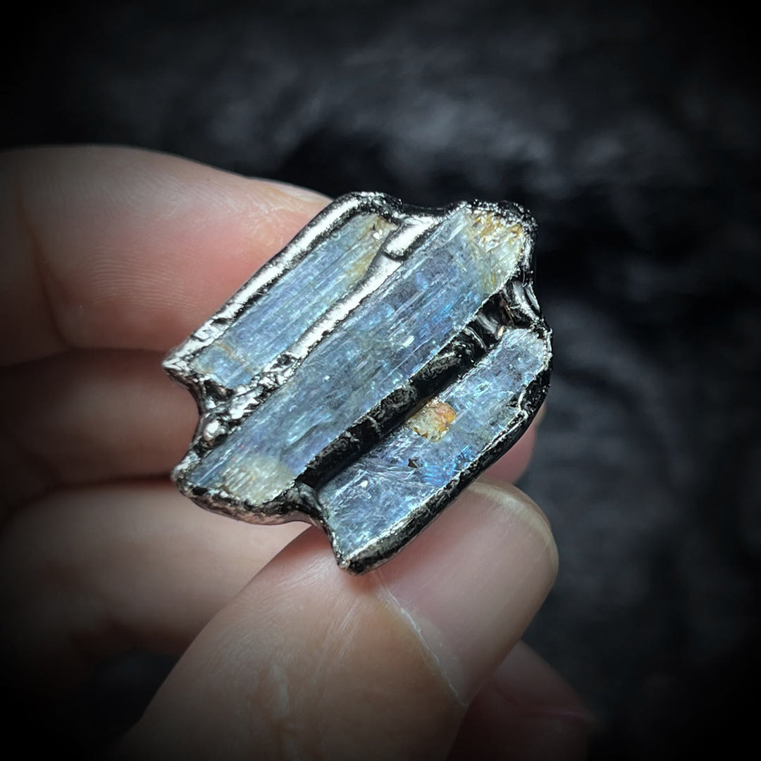 FREE Today: Irregular combination of Three Raw Stone Blue Kyanite Ring - image 1