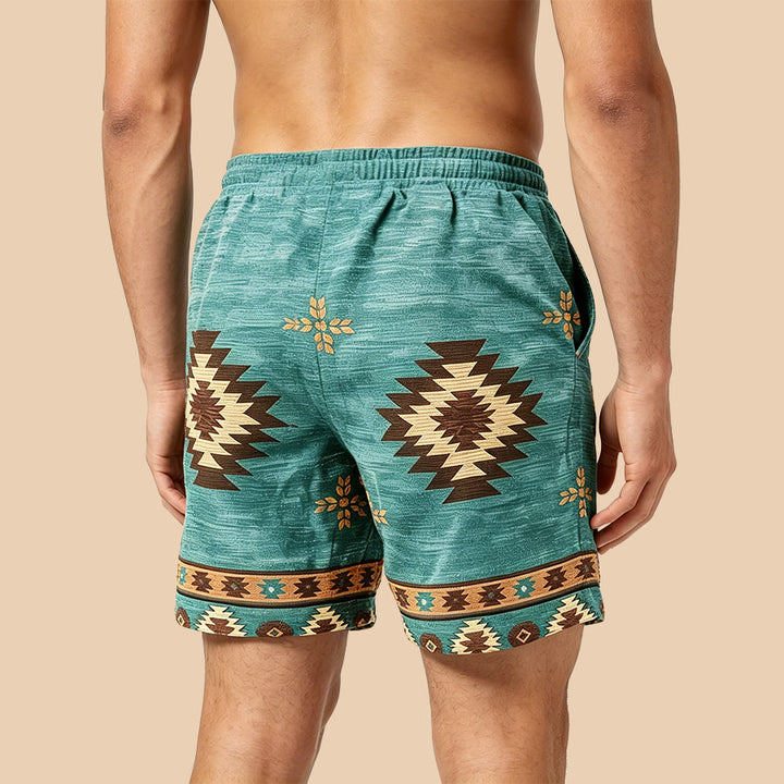 Olivenorma Bohemian Navajo-Style Print Men's Short Pants - image 2