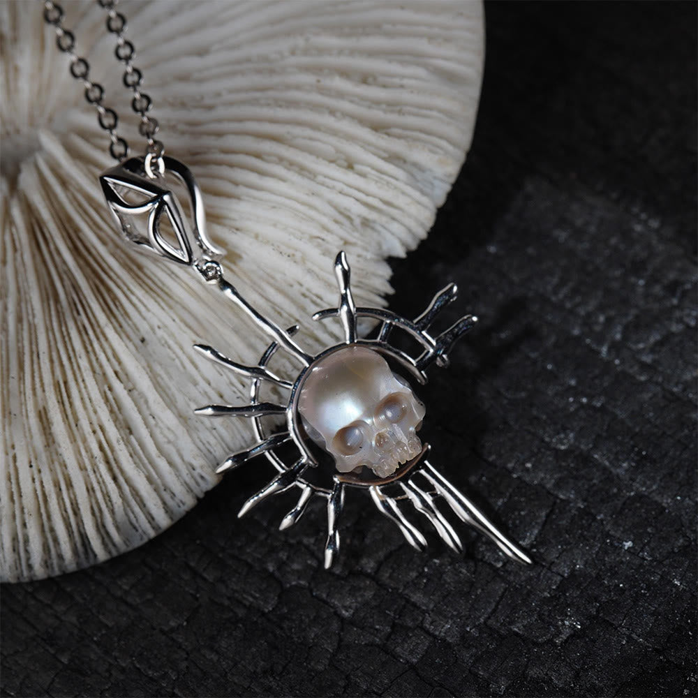 FREE Today: Skull Carved Pearl Dream Catcher Pendant Necklace - image 10