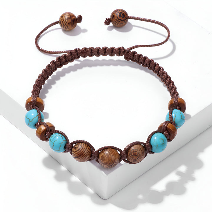 FREE Today: Bohemian Braided Bracelet Turquoise & Coffee Brown Cord Jewelry - image 9